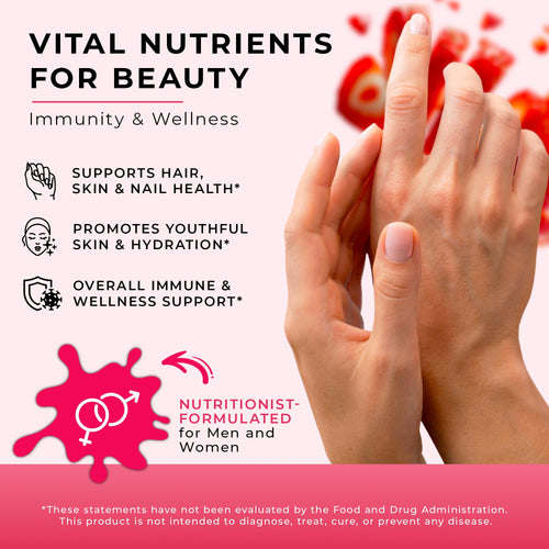 WELVIUM Biotin + Collagen Gummies with Keratin, Hyaluronic Acid, Zinc & Vitamins for Hair Growth, Skin Health & Stronger Nails