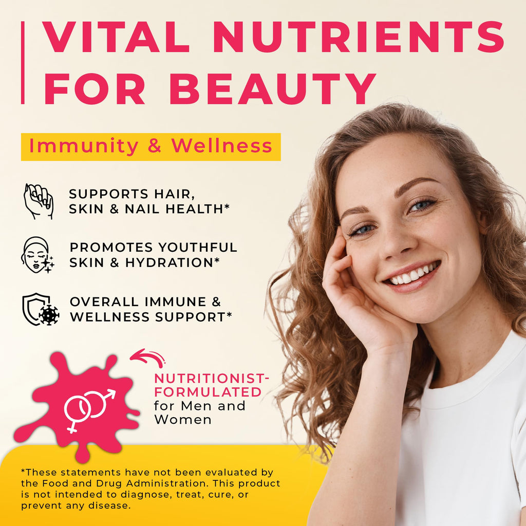 WELVIUM Liquid Biotin + Collagen Complex with Keratin, Hyaluronic Acid, Zinc & Vitamins for Hair Growth, Skin & Stronger Nails