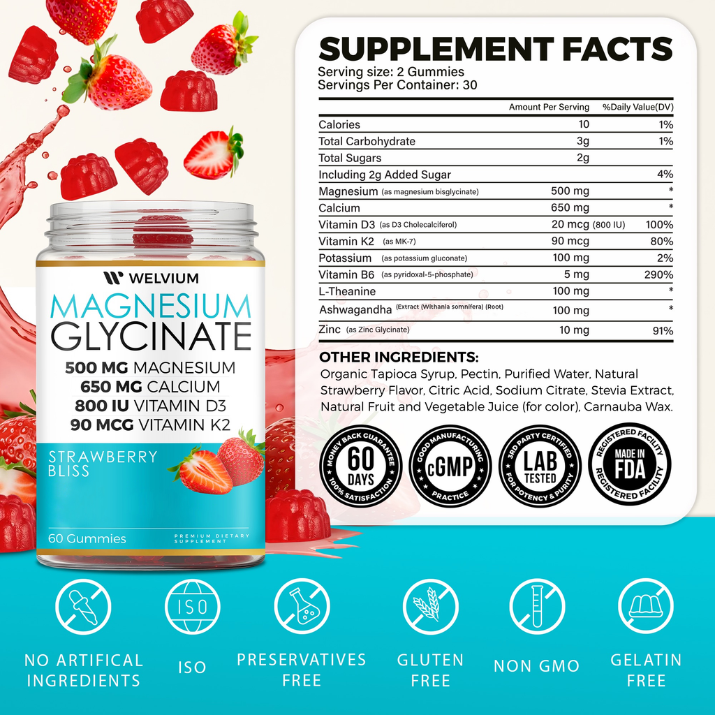 Magnesium Glycinate Gummies – Everyday Blend