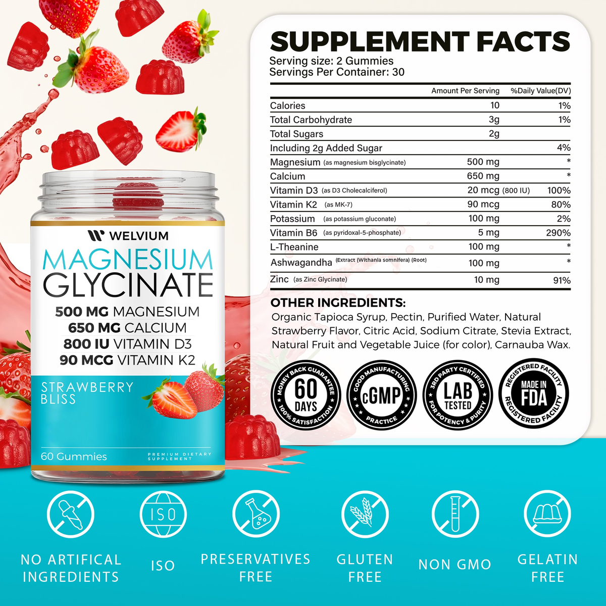 Magnesium Glycinate Gummies – Everyday Blend